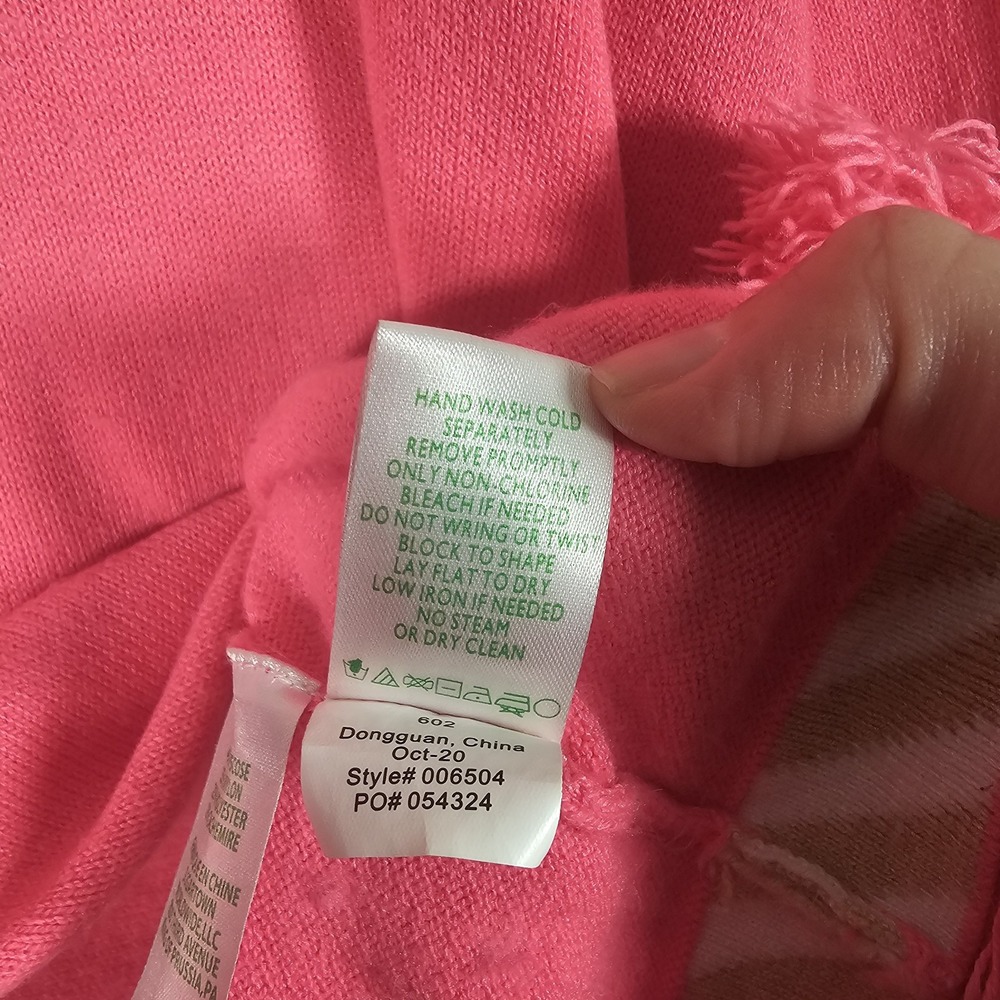 Lilly Pulitzer Womens XS knit Sweater Coral Pink Cashmere Blend Beachy Boho - Picture 5 of 8